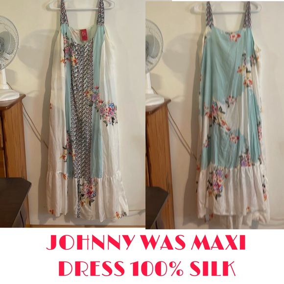Johnny Was Dresses & Skirts - JOHNNY WAS 100% SILK MAXI DRESS